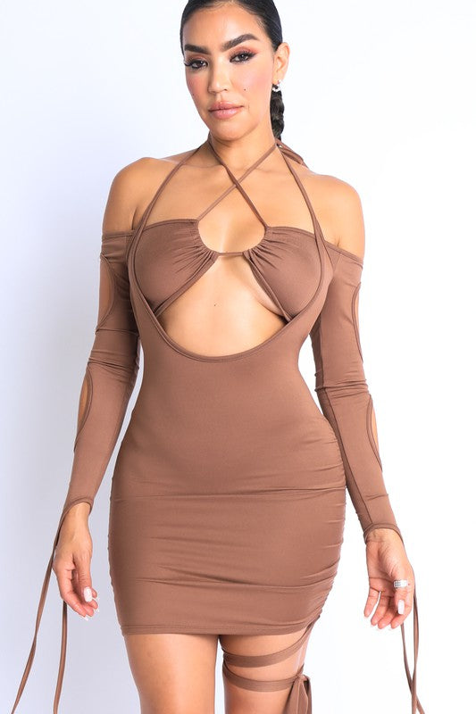 Gilly Cut Out String Detailed Off shoulder