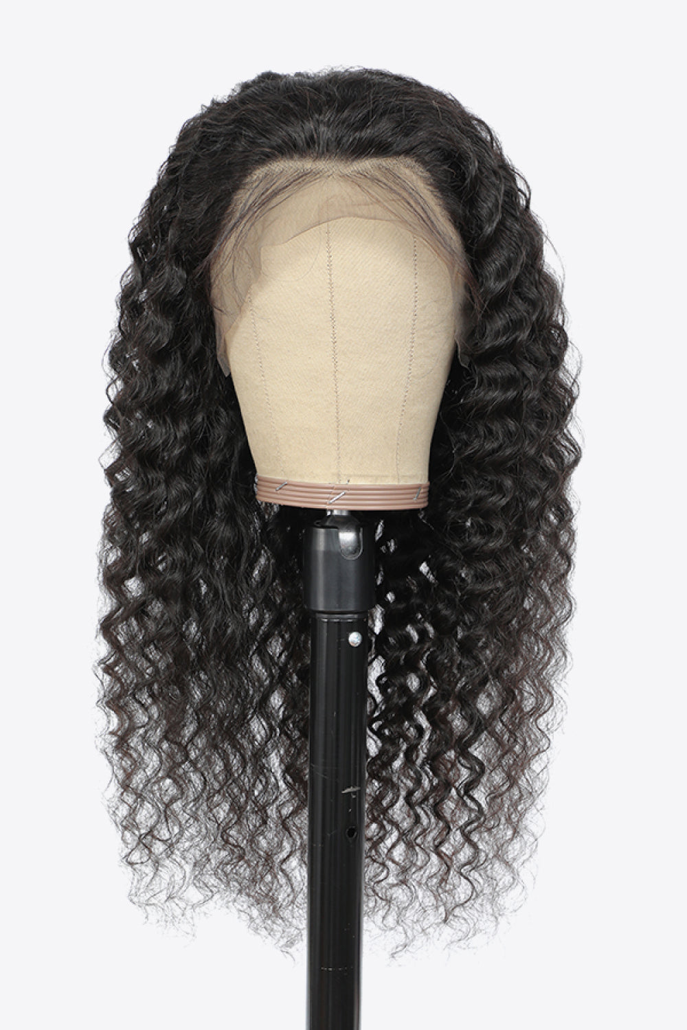 20” 13x4“ Lace Front Wigs Human Hair Curly Natural Color 150% Density by TC